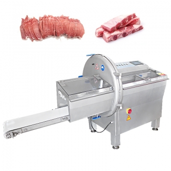 Automatic Meat Cutting Machine Steak Bread Slicing Sausage Bacon Slicer  with Conveyor Belt - China Meat Cutter, Meat Cutting Machine