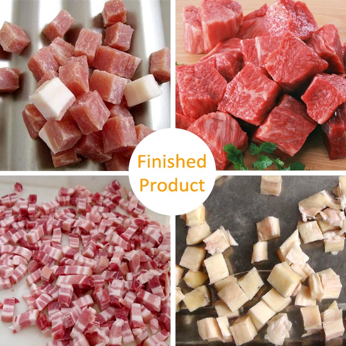 frozen meat cube cutting machine