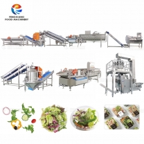 Salad Vegetable Fruit Production Cutting Washing Sterilization Dewatering Processing Line