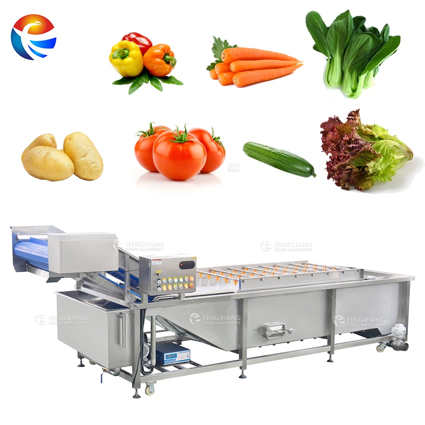 Vegetable Fruit Bubble Spray Washing Cleaning Machine