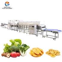 Vegetables Fruits Blanching Hot Air-drying Production Machine